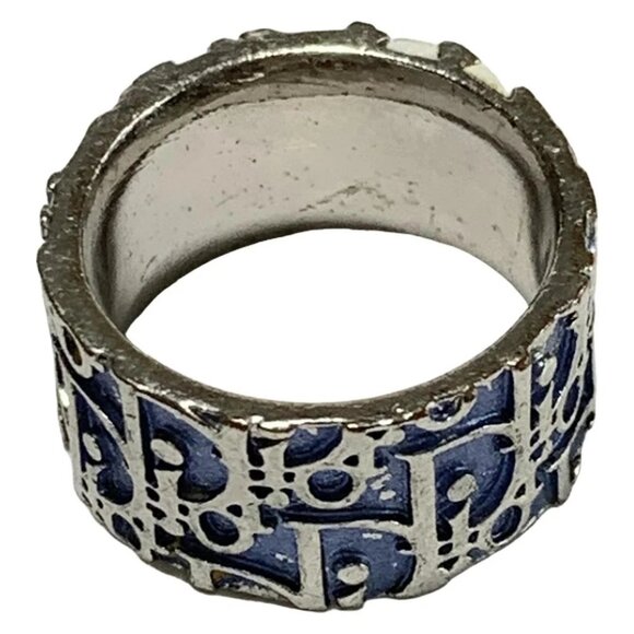 Auth DIOR/ChristianDior Trotteur - Blue Silver White Hardware Ring #6 1/2 - Picture 4 of 4